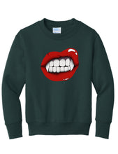 Load image into Gallery viewer, Youth Vampire Lips Crewneck
