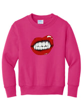 Load image into Gallery viewer, Youth Vampire Lips Crewneck
