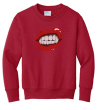 Load image into Gallery viewer, Youth Vampire Lips Crewneck
