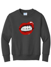 Load image into Gallery viewer, Youth Vampire Lips Crewneck
