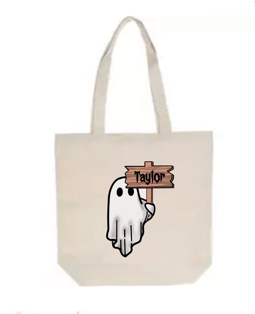 Personalized Ghost Trick or Treat Bag Option 1