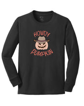 Load image into Gallery viewer, Youth Howdy Pumpkin Long Sleeve Tee
