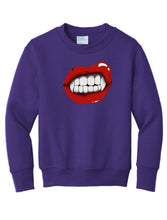 Load image into Gallery viewer, Youth Vampire Lips Crewneck
