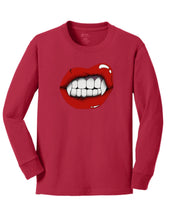 Load image into Gallery viewer, Youth Vampire Lips Long Sleeve Tee
