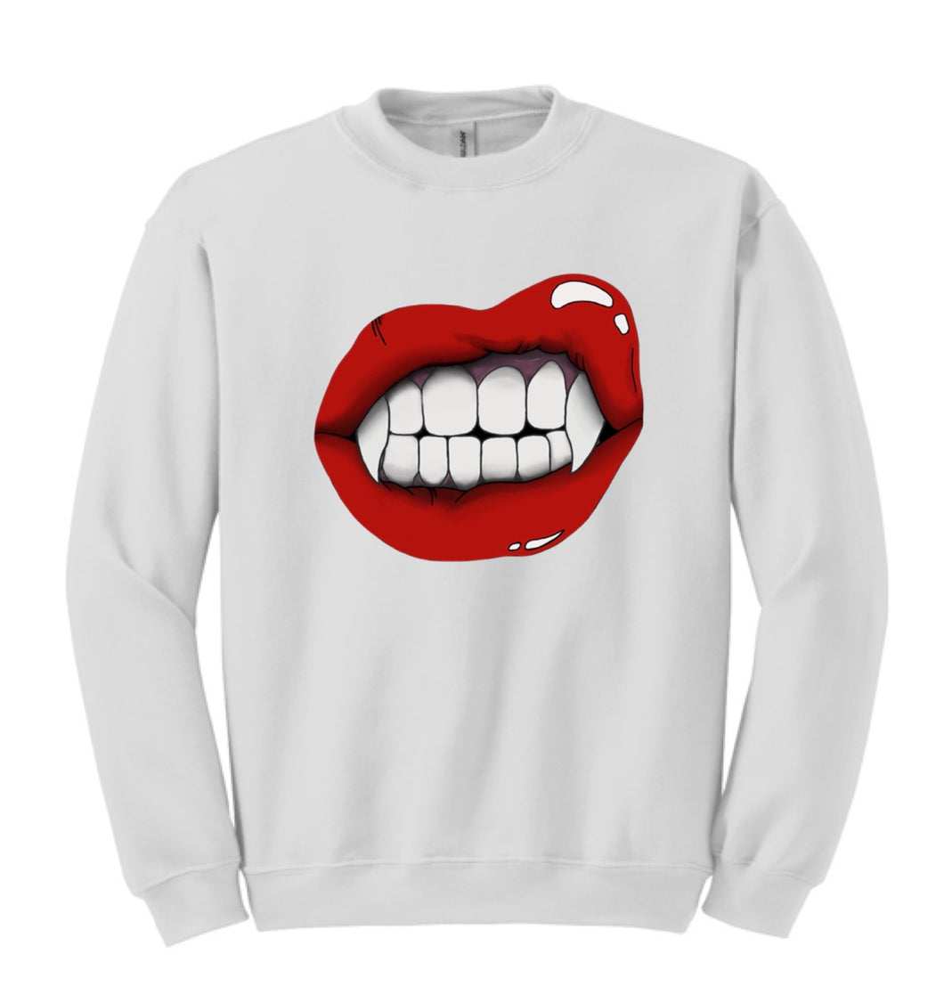 Vampire Lip Crewneck Sweatshirt