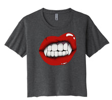 Load image into Gallery viewer, Vampire Lip Crop Tee
