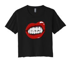 Load image into Gallery viewer, Vampire Lip Crop Tee
