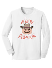 Load image into Gallery viewer, Youth Howdy Pumpkin Long Sleeve Tee
