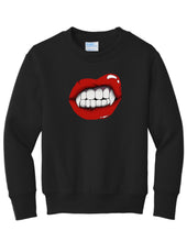 Load image into Gallery viewer, Youth Vampire Lips Crewneck
