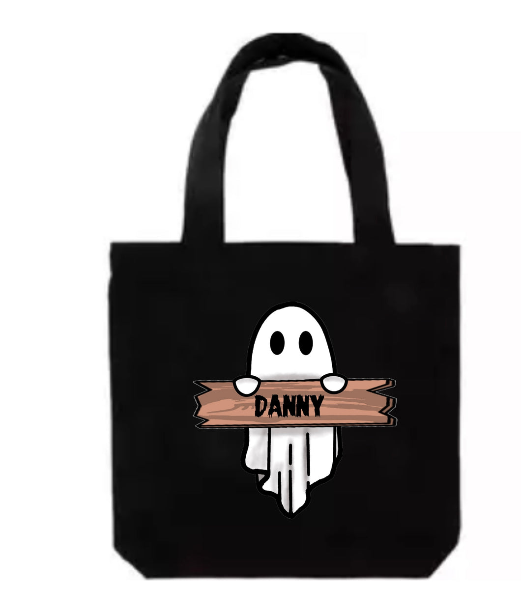 Personalized Ghost Trick or Treat Bag Option 2