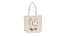 Load image into Gallery viewer, Bunny Ears Customizable Easter Tote Bag
