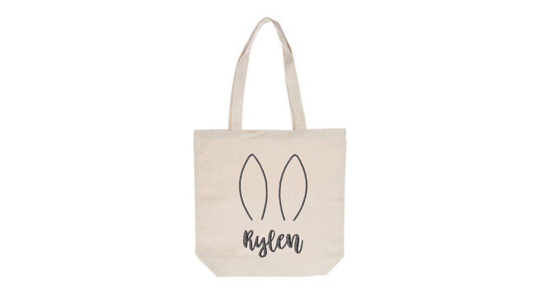 Bunny Ears Customizable Easter Tote Bag